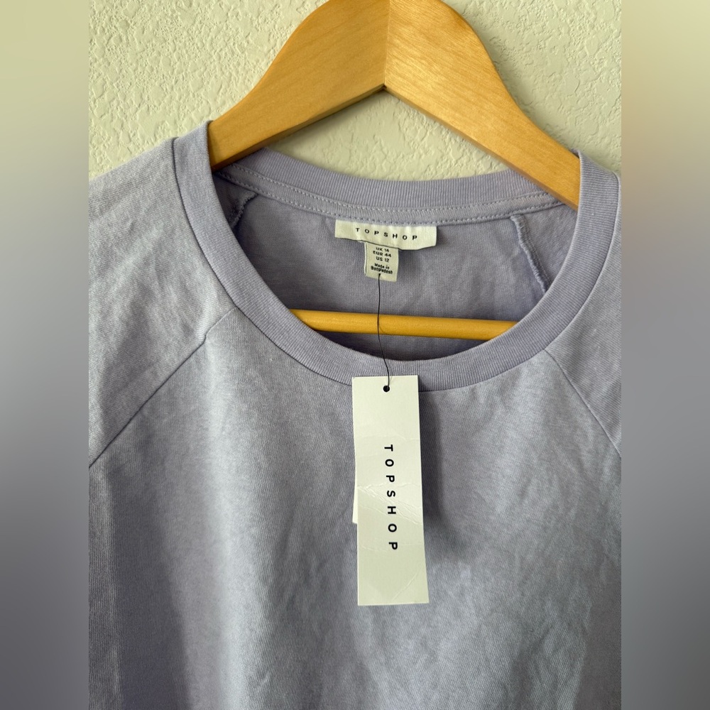 Topshop cropped Lavender Shirt